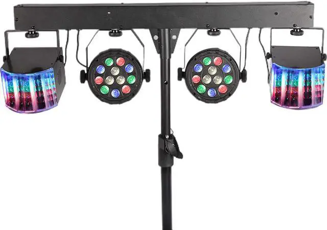 Alt view image 2 of 7 - LED DJ Lighting Set, RGB Party Bar Package Sound Activated Stage Lighting System, DMX & Remote Control, Portable Gig Bars Lighting Kit with Stand and Bag