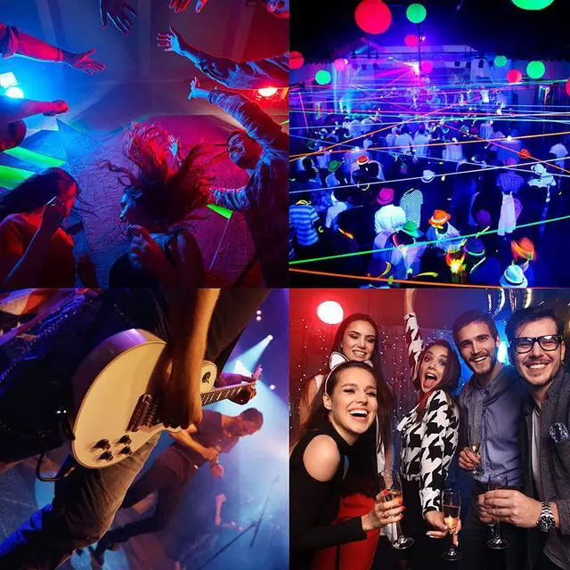 Alt view image 6 of 7 - Stage Lights, 3W Sound Activated DJ Mini Kinta RGBW LED Mixed Beam Lights Effects Mini Derby Projector Lighting DJ Disco Light for Party Club Weeding Birthday - 2 Pack