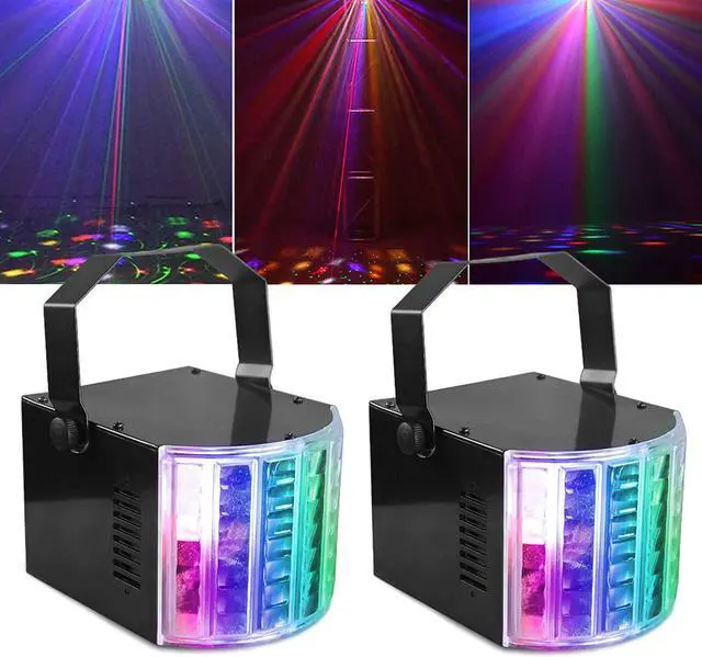 Main image of Stage Lights, 3W Sound Activated DJ Mini Kinta RGBW LED Mixed Beam Lights Effects Mini Derby Projector Lighting DJ Disco Light for Party Club Weeding Birthday - 2 Pack