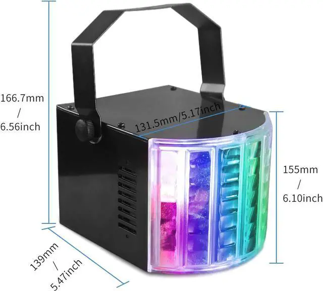 Alt view image 4 of 7 - Stage Lights, 3W Sound Activated DJ Mini Kinta RGBW LED Mixed Beam Lights Effects Mini Derby Projector Lighting DJ Disco Light for Party Club Weeding Birthday - 2 Pack