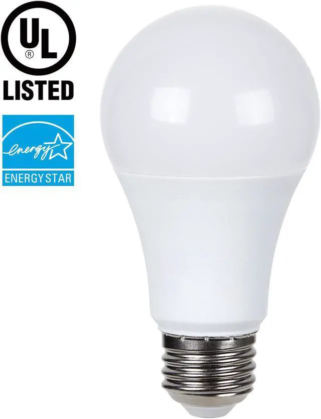 Main image of Dimmable A19 LED Light Bulb, 9.5W (60W Incandescent Equivalent), 2700K Soft White, 800lm, E26 Base, UL & ENERGY STAR Listed 6000K