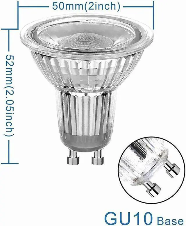 Alt view image 7 of 7 - Dimmable LED GU10 Spot Light Bulb, 5.3W (50W equivalent), 3000K Warm White, 380 Lumens, UL and Energy Star Certified, Pack of 6 5000K