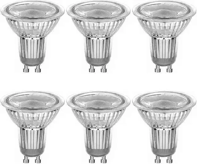 Main image of Dimmable LED GU10 Spot Light Bulb, 5.3W (50W equivalent), 3000K Warm White, 380 Lumens, UL and Energy Star Certified, Pack of 6 5000K