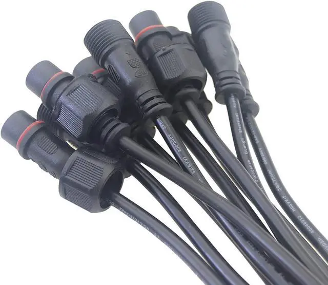 Alt view image 7 of 7 - 5Pack 1M 3.98ft 3 Pin Extension Cable Wire with Male and Female Connectors 0.75mm² for Car, Truck, Boat,Indoor/Outdoor LED Pixel Strip String Light