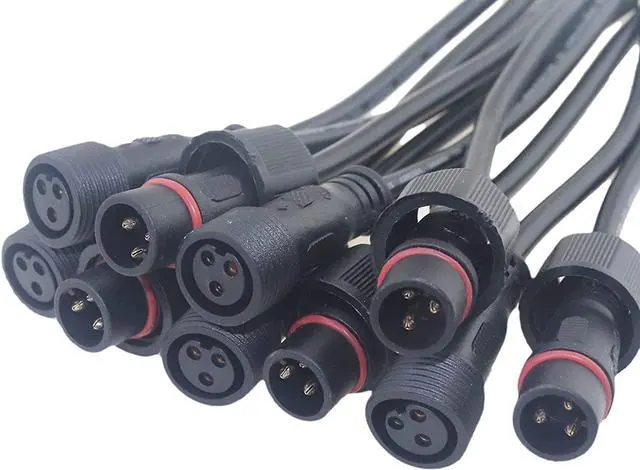 Alt view image 6 of 7 - 5Pack 3M 9.84ft 3 Pin Extension Cable Wire with Male and Female Connectors 0.75mm² for Car, Truck, Boat,Indoor/Outdoor LED Pixel Strip String Light
