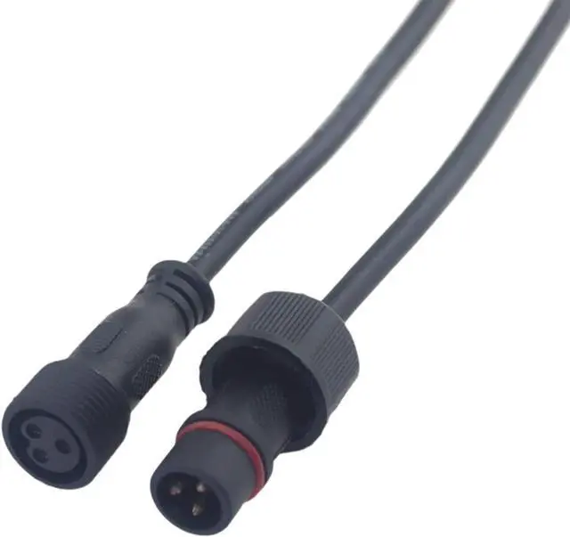 Alt view image 3 of 6 - 1Pack 3M 9.84ft 3 Pin Extension Cable Wire Waterproof with Male and Female Connectors 0.75mm² for Car, Truck, Boat,Indoor/Outdoor LED Pixel Strip String Light