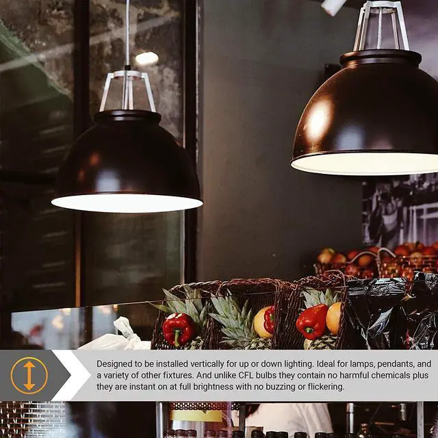 Alt view image 5 of 7 - OmaiLighting 9w led PL 4-Pin,LED PLV Plug and Play Light Bulb, 3000k, G24q Base, Ballast Dependent, CFL Replacement, UL Listed