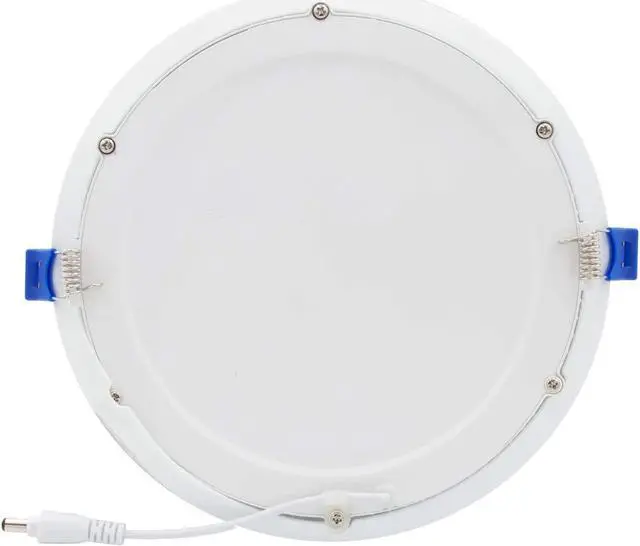 Alt view image 5 of 6 - OmaiLighting 8 in. Slim Round LED Downlight, Flat Panel Light Fixture, Dimmable Recessed Canless IC Rated, 1250 Lumens, Daylight 5000K, 18 Watt, Junction Box Included