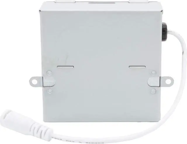 Alt view image 6 of 6 - OmaiLighting 8 in. Slim Round LED Downlight, Flat Panel Light Fixture, Dimmable Recessed Canless IC Rated, 1250 Lumens, Warm White 2700K, 18 Watt, Junction Box Included