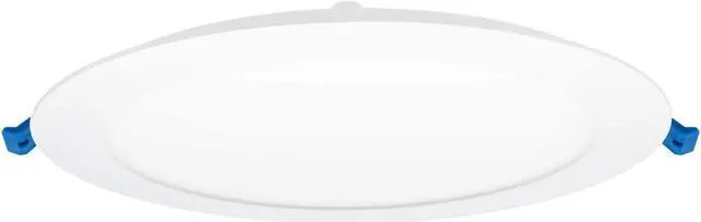 Alt view image 2 of 6 - OmaiLighting 8 in. Slim Round LED Downlight, Flat Panel Light Fixture, Dimmable Recessed Canless IC Rated, 1250 Lumens, Warm White 2700K, 18 Watt, Junction Box Included