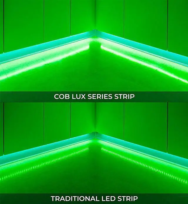 Alt view image 5 of 7 - OmaiLighting 5m Single Color COB LED Strip Light - COB Series LED Tape Light - 24V - IP20 Green