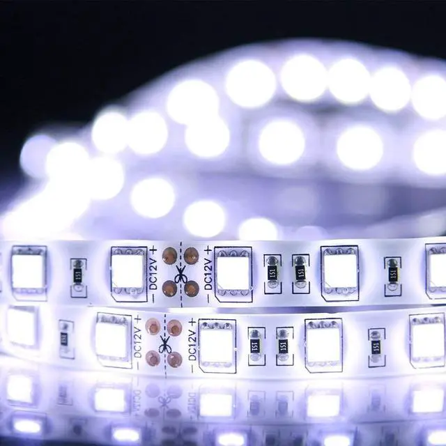 Alt view image 7 of 7 - OmaiLighting LED Light Strip, 16.4ft/5M SMD 5050 60Leds/M Cool White Waterproof Led Flexible Flash 300 LEDs Rope Lights