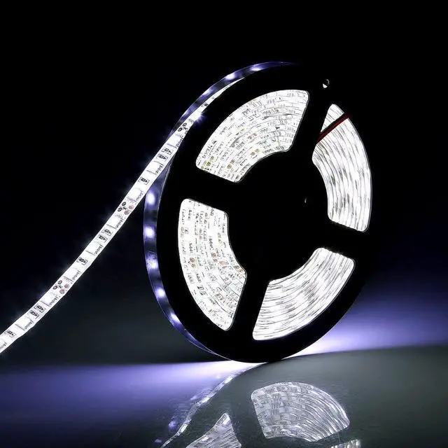 Alt view image 3 of 7 - OmaiLighting LED Light Strip, 16.4ft/5M SMD 5050 60Leds/M Cool White Waterproof Led Flexible Flash 300 LEDs Rope Lights