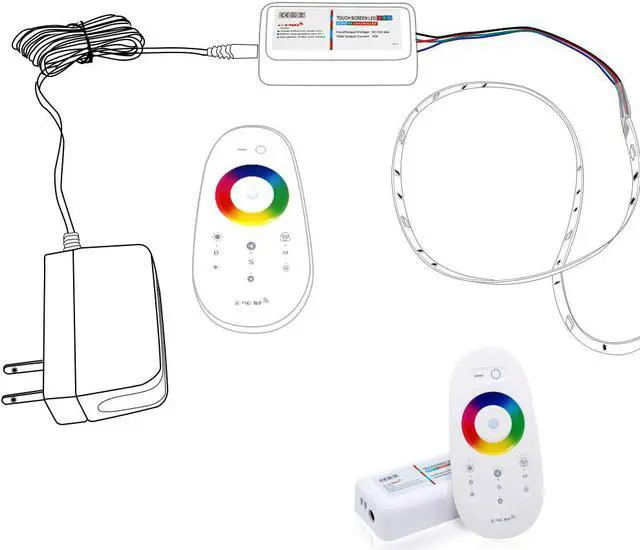 Alt view image 5 of 6 - 2.4G Wifi Compatible RGB LED Controller w/ Wireless RF Remote and Wifi Phone Adapter
