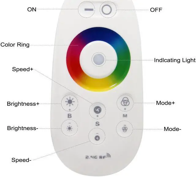 Alt view image 3 of 6 - 2.4G Wifi Compatible RGB LED Controller w/ Wireless RF Remote and Wifi Phone Adapter