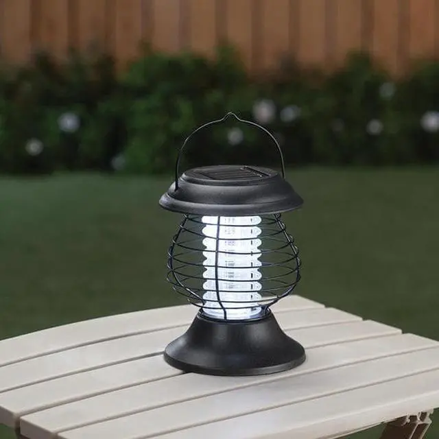 Alt view image 3 of 7 - OmaiLighting Solar Fly Trap Light Mosquito Killer Lamp Insect Bug Zapper UV Lamp Outdoor Light For Patios Gardens Camping Tents