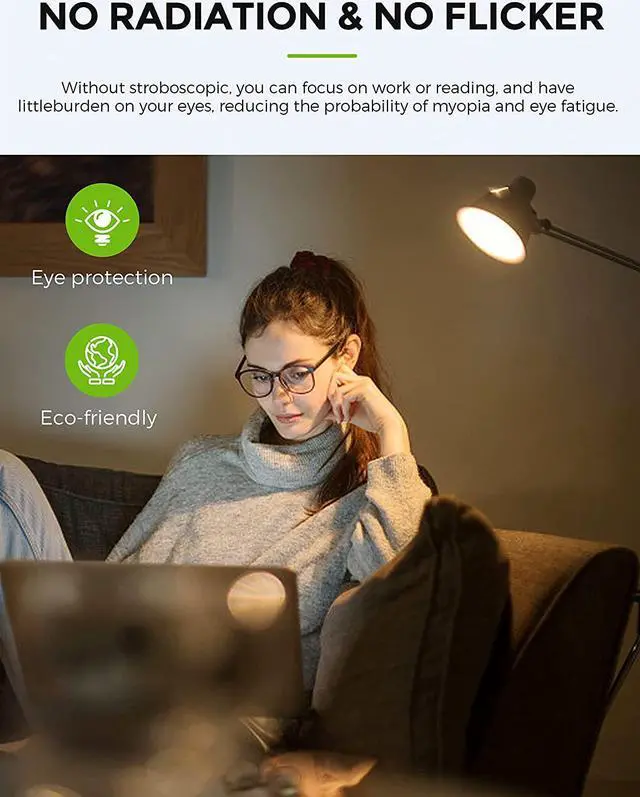 Alt view image 5 of 7 - LED 3-Way A21 Light Bulbs, Bedside Lamp Bulbs, Energy Star & UL-Listed, 3000K Soft White,  50/100/150W Equivalent, Dimmable E27 Base LED Light Bulb for Floor Lamp, Table Lamp, Desk Lamps, Pack of 2