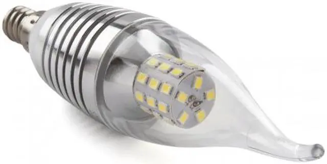 Alt view image 2 of 3 - 6-Pack Warm White LED Candelabra Bulb Dimmable 6w for 40 - 60w Replacement Candelabra Base E12 Candelabra LED Light Bulbs