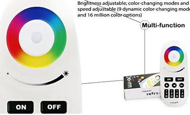 Alt view image 4 of 7 - WiFi Compatible RGB+White Controller Kit: 4pcs RGBW Multi Zone Controllers + RF Remote - 4-zone RGBW LED Controller - Compatible with Smartphone/Tablet PC (Hub not included)