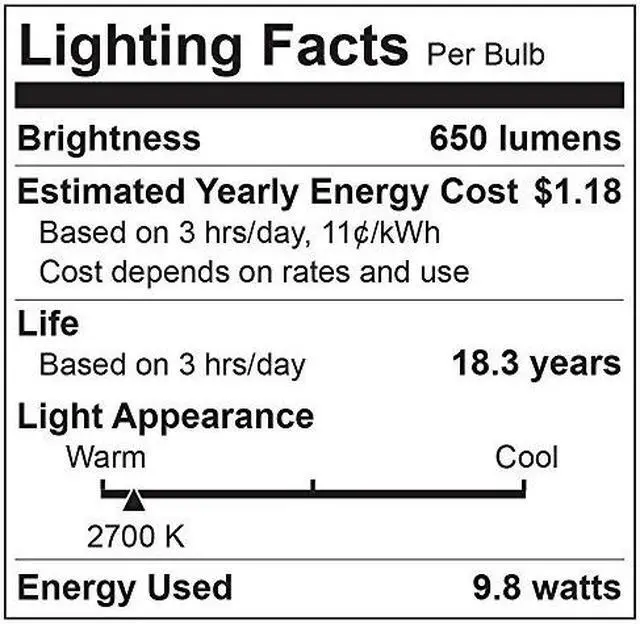 Alt view image 3 of 5 - 65 Watt Equivalent 6-pack LED BR30 Flood Light Bulbs, Non-Dimmable Daylight White (5000K) LBR301050KND6