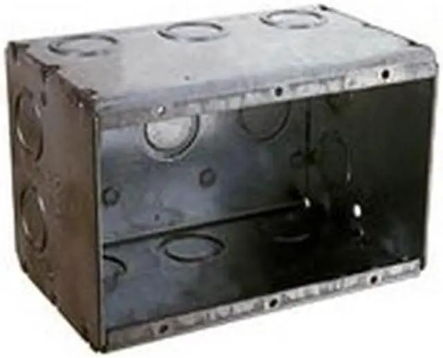 Alt view image 2 of 5 - RACO 692 Electrical Box, 47.8 cu in, Masonry Box Type, 3 Gangs, Steel,