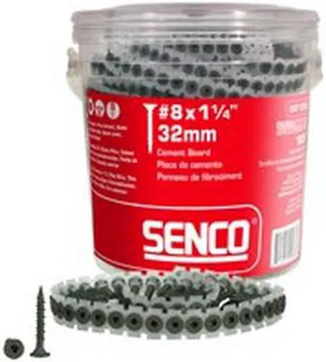 Alt view image 4 of 12 - SENCO 08T125W 8-Gauge 1-1/4 in. Collated Cement Board Screws (1,000-Pack)
