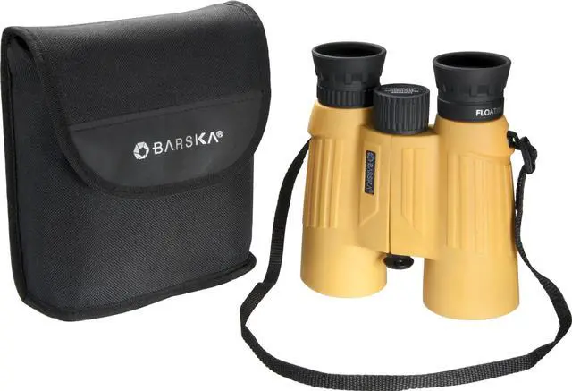 Alt view image 5 of 20 - Barska AB11092 10x30 Floatmaster Yellow Binoculars