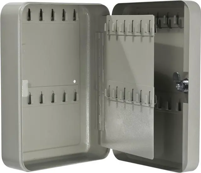 Alt view image 8 of 20 - Barska Key Cabinet, Wall Mount, 48 Keys Matte Steel AX11692