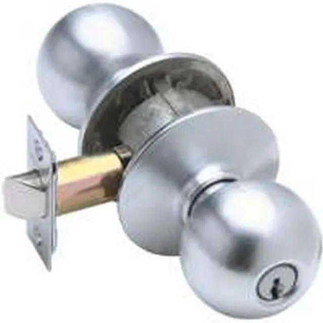 Main image of 4/PACK SCHLAGE LOCK F F51ORB626K4 ORBIT ENTRY KNOB LOCKSET K4 SATIN CHROME
