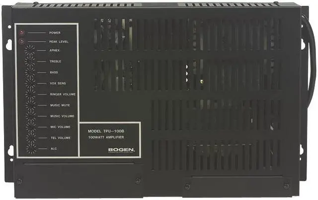 Alt view image 3 of 12 - Bogen TPU100B Telephone Paging Amplifier - Black