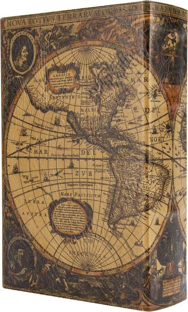 Alt view image 18 of 20 - Barska CB12480 Antique Map Diversion Book Lock Box