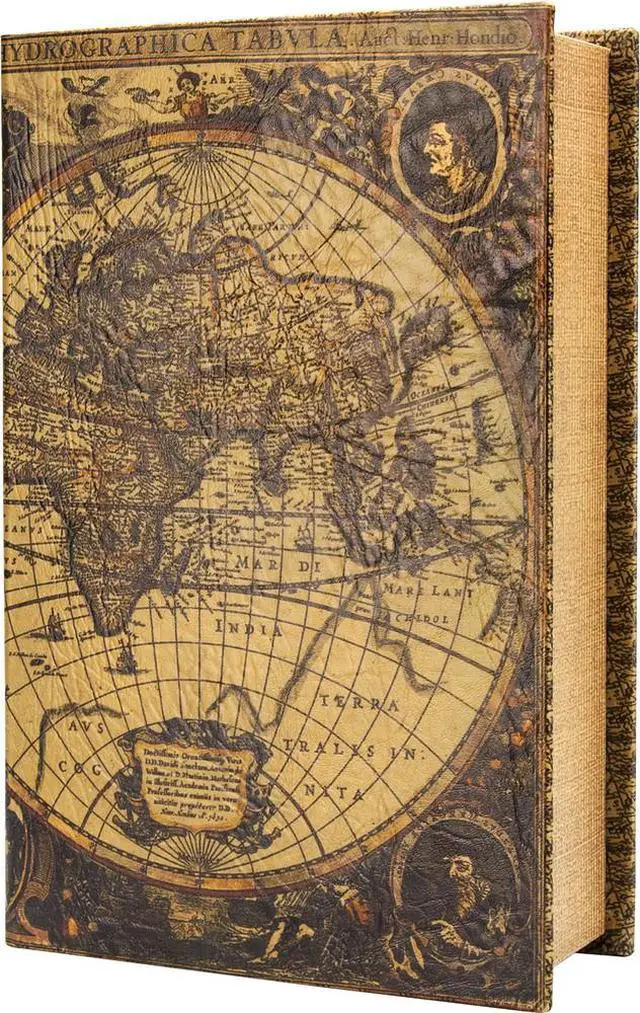 Alt view image 17 of 20 - Barska CB12480 Antique Map Diversion Book Lock Box