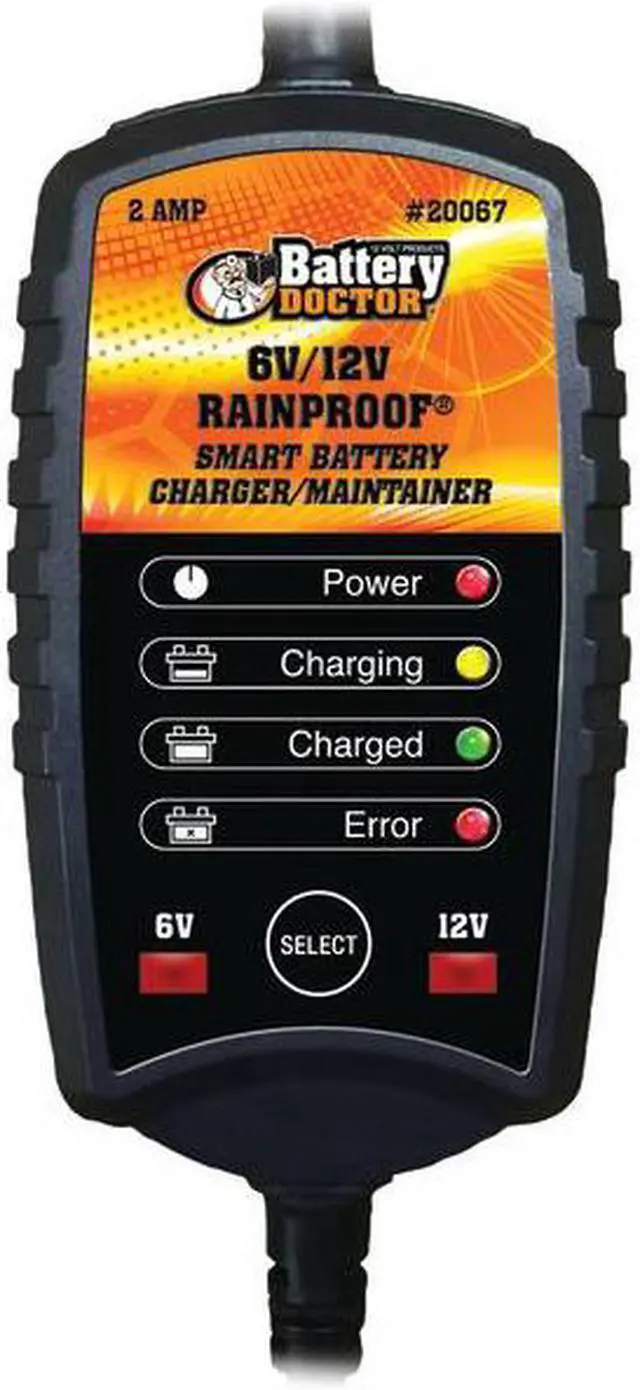 Alt view image 5 of 8 - BATTERY DOCTOR 20067 Battery Doc(R) 6-Volt/12-Volt 2-Amp Rainproof(R) CEC Charger/Maintainer