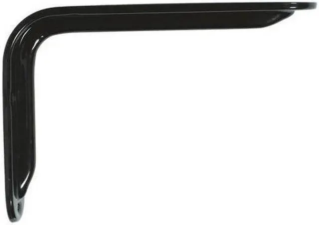 Alt view image 2 of 3 - JOHN STERLING RP-0099-8BK Heavy Duty Shelf Bracket,Black,125 Lb