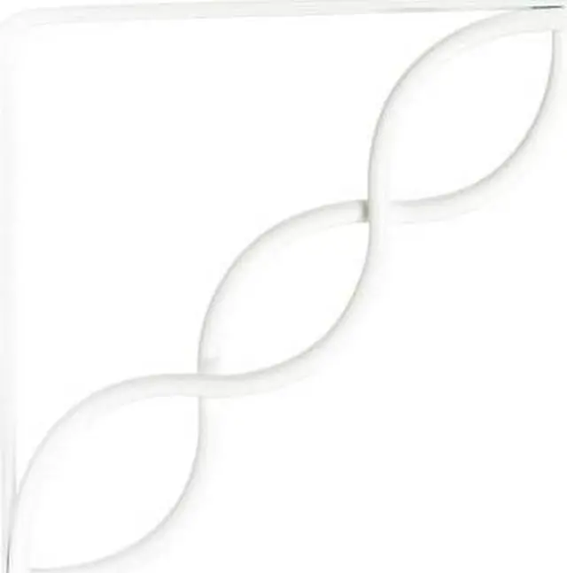 Main image of JOHN STERLING RP-0091-8WT 8 IN White Scroll Shelf Bracket