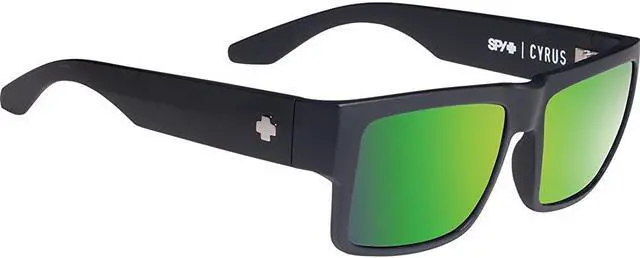 Main image of Spy Cyrus Sunglasses 673180374861 - Matte Black/HD Plus Bronze Polar/Green Spt