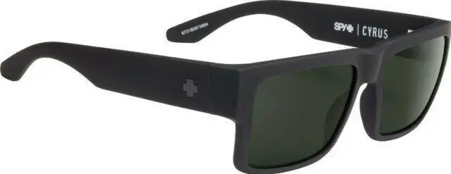 Main image of Spy Cyrus Sunglasses 673180973864 - Soft Matte Black/HD Plus Gray Green Polar