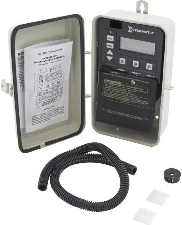 Alt view image 3 of 8 - Intermatic Digital Timer,24 hr.,3 SPST,120/240V  PE153