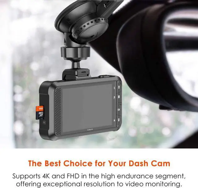 Alt view image 5 of 7 - Vantrue 256GB MicroSDXC UHS-I U3 V30 Class 10 4K UHD Video High Speed Transfer Monitoring SD Card with Adapter for Dash Cams, Body Cams, Action Camera, Surveillance & Security Cams