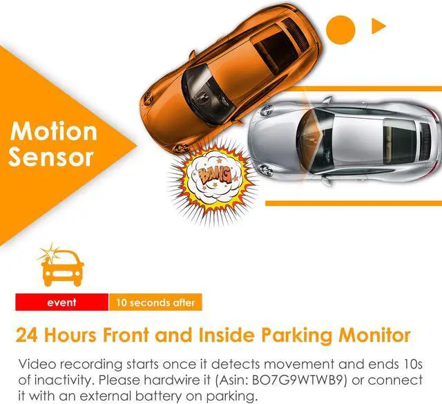 Alt view image 7 of 7 - Vantrue N2 Pro Uber Dual Dash Cam Infrared Night Vision, Dual Channel 1080P Front and Inside, 2.5K Single Front Car Accident Dash Camera, 24hr Motion Sensor Parking Mode, Support 256GB max