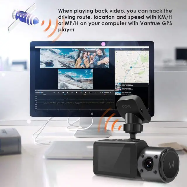 Alt view image 6 of 6 - Vantrue N4, N2S, T3 Dash Cam GPS Receiver Module Type C USB Port Adhesive Mount for Windows and Mac