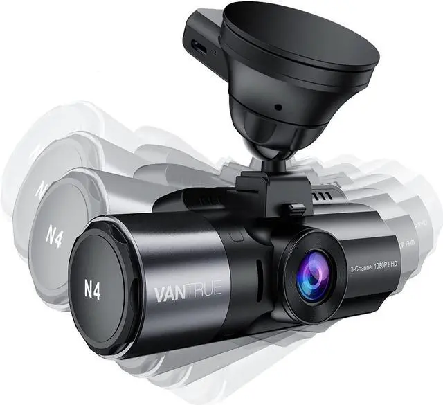 Alt view image 5 of 7 - Vantrue N4 Dash Cam GPS Receiver Module Type C USB Port Car Suction Cup Mount for Windows