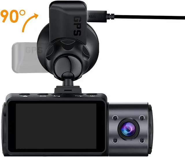 Alt view image 2 of 7 - Vantrue N4 Dash Cam GPS Receiver Module Type C USB Port Car Suction Cup Mount for Windows