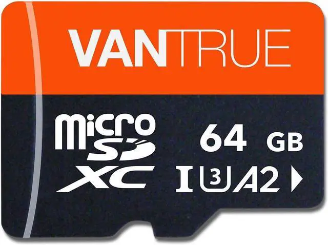 Main image of Vantrue 64GB microSD Card with Adapter, U3 UHS-I High Speed SD Card for Dash Cams & Home Security System Video Cameras