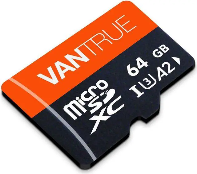 Alt view image 2 of 7 - Vantrue 64GB microSD Card with Adapter, U3 UHS-I High Speed SD Card for Dash Cams & Home Security System Video Cameras