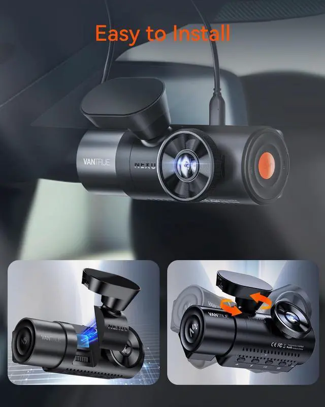 Alt view image 4 of 4 - VANTRUE N5&N4 PRO Dash Cam GPS Receiver Module Type C USB Port Adhesive Mount for Windows and Mac
