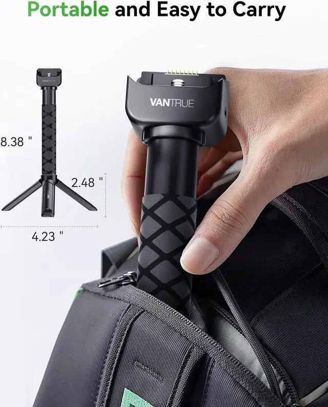 Alt view image 6 of 7 - Vantre E360 Tripod, Portable Tripod  for Video Recording Black