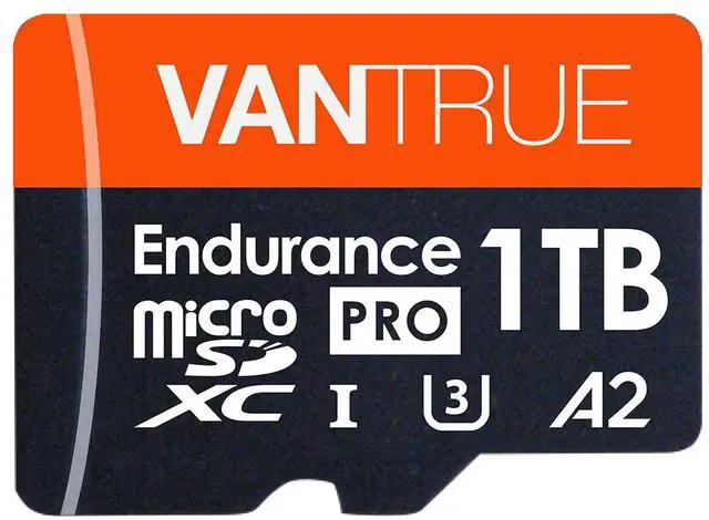 Main image of Vantrue 1TB microSDXC UHS-I U3 4K UHD Video High Speed Transfer Monitoring SD Card with Adapter for Dash Cams, Body Cams, Action Camera, Surveillance & Security Cams