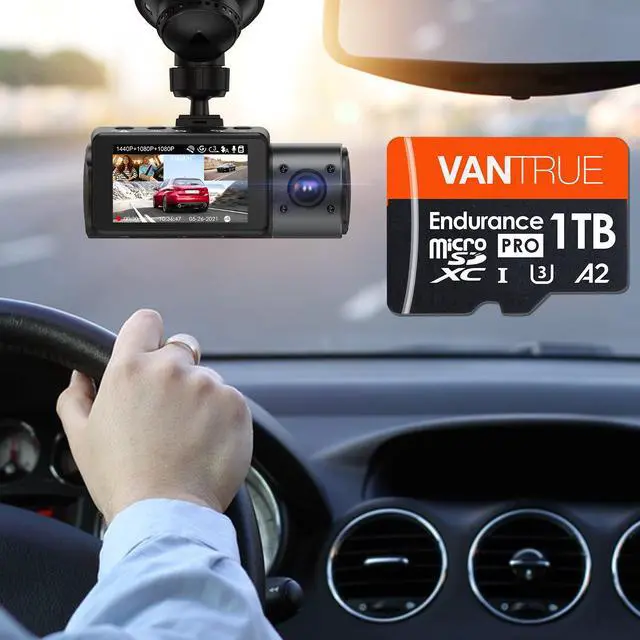 Alt view image 4 of 6 - Vantrue 1TB microSDXC UHS-I U3 4K UHD Video High Speed Transfer Monitoring SD Card with Adapter for Dash Cams, Body Cams, Action Camera, Surveillance & Security Cams