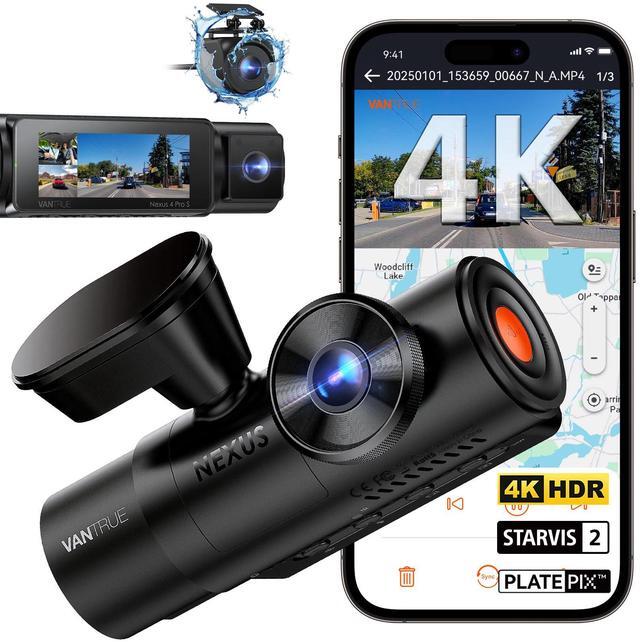 Main image of Vantrue N4 Pro S 4K 3 Channel Dash Cam, STARVIS 2 IMX678 x PlatePix x HDR Night Vision, 4K+1080P+1440P Front Inside and Rear Dash Camera, IP67 Waterproof Rear Camera, 24H Parking Mode, Support 1TB